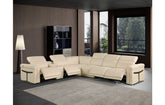 1126 DivanItalia Beige 7-Piece Sectional with 4 Power Recliners and Power HeadrestsModel:  1126-BEIGE-4PWR-7PC